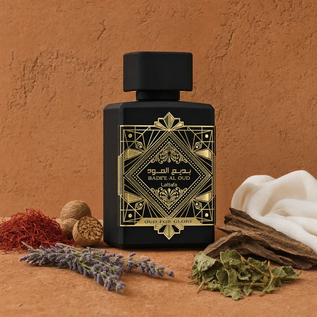 Frasco oficial de Lattafa Bade'e Al Oud - Oud for Glory