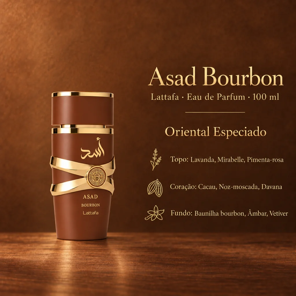Frasco oficial de Lattafa Asad Bourbon